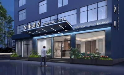 现代酒店门头门面3D模型下载